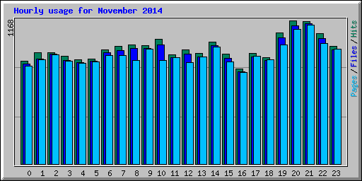 Hourly usage for November 2014