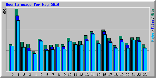 Hourly usage for May 2016