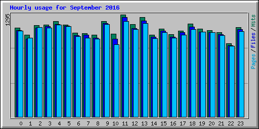 Hourly usage for September 2016