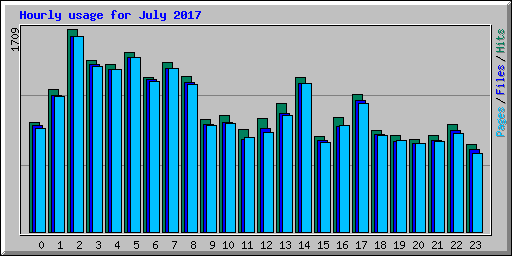 Hourly usage for July 2017