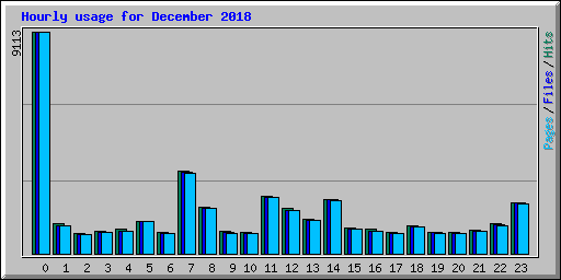 Hourly usage for December 2018