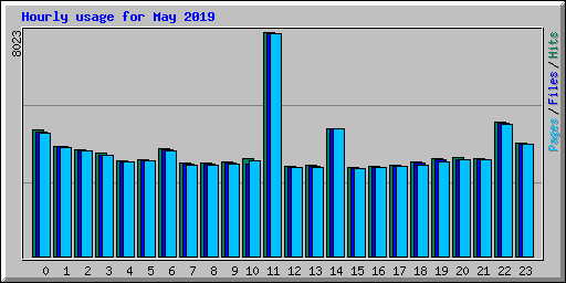 Hourly usage for May 2019