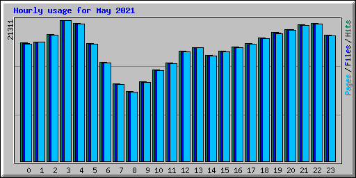 Hourly usage for May 2021