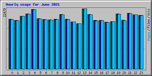 Hourly usage for June 2021