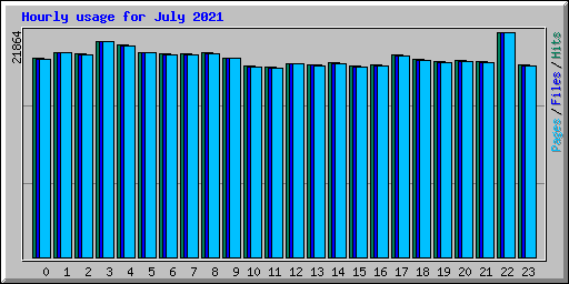 Hourly usage for July 2021