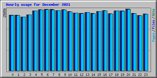 Hourly usage for December 2021