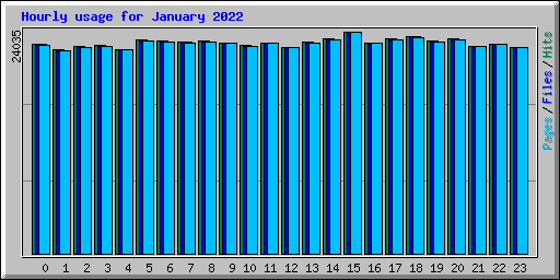 Hourly usage for January 2022