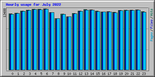 Hourly usage for July 2022